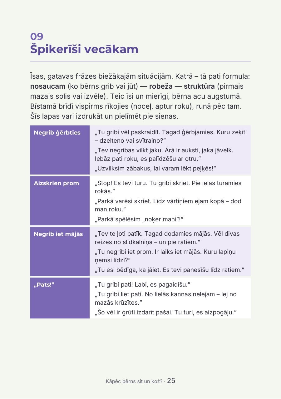 Špikerīši vecākam – gatavas frāzes