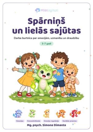 Emociju regulācijas darba lapas bērniem 3–7 gadi (PDF)